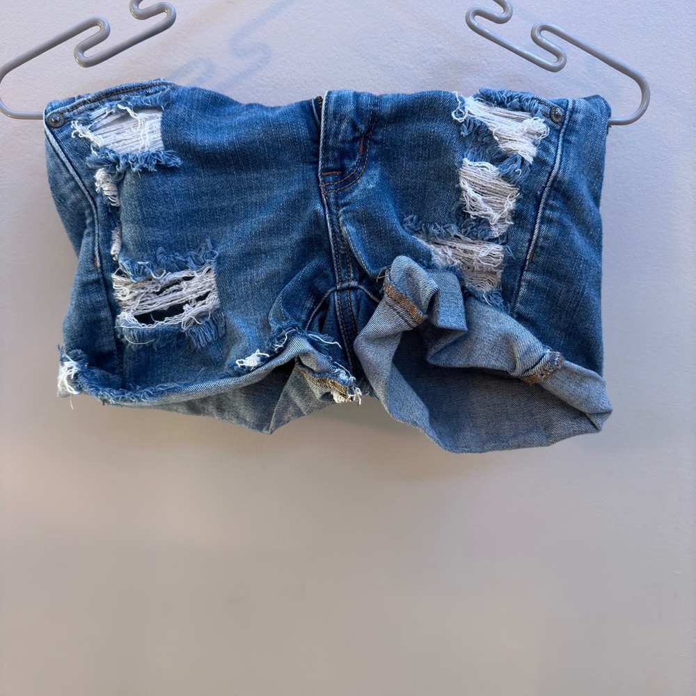 American Eagle Hi-Rise Shortie jean shorts